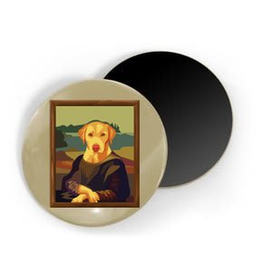 Funny Mona Lisa Yellow Lab Dog Art Parody Magnet