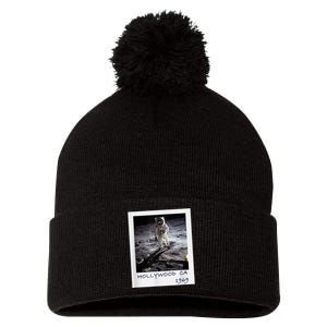 Fake Moon Landing Hoax Conspiracy Theory Funny Pom Pom 12in Knit Beanie