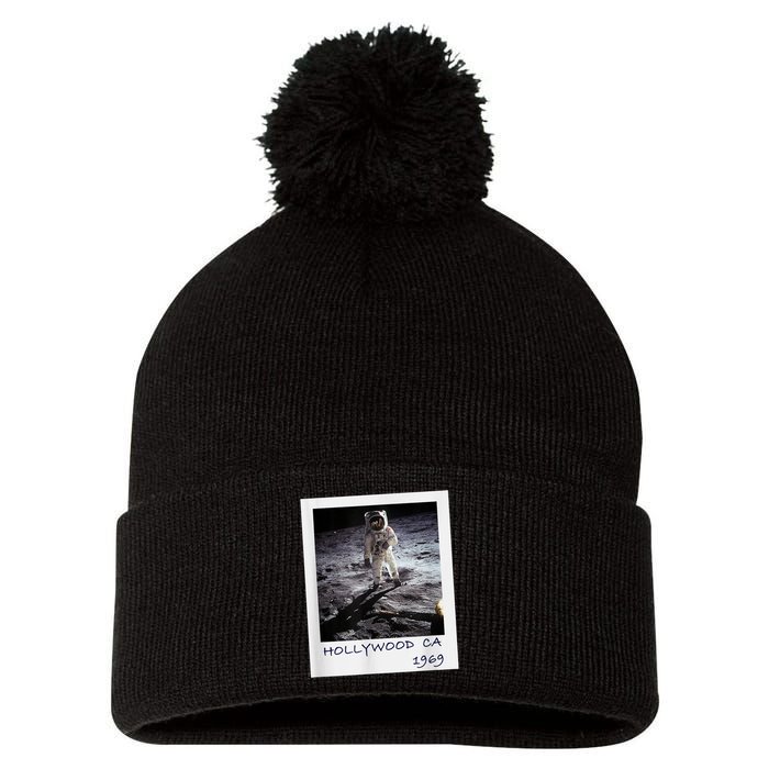 Fake Moon Landing Hoax Conspiracy Theory Funny Pom Pom 12in Knit Beanie