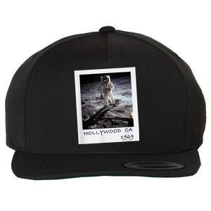 Fake Moon Landing Hoax Conspiracy Theory Funny Wool Snapback Cap