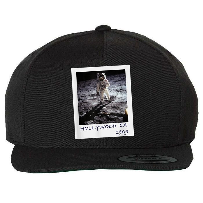 Fake Moon Landing Hoax Conspiracy Theory Funny Wool Snapback Cap