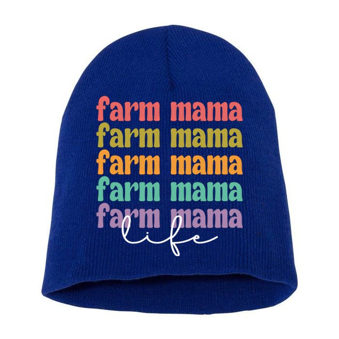 Farm Mama Life Farm Mother Proud Farmer Gift Short Acrylic Beanie