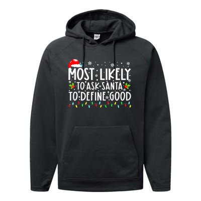 Funny Most Likely To Shoot The Reindeer Family Christmas Performance Fleece Hoodie