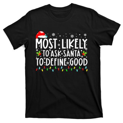 Funny Most Likely To Shoot The Reindeer Family Christmas T-Shirt