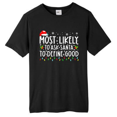 Funny Most Likely To Shoot The Reindeer Family Christmas Tall Fusion ChromaSoft Performance T-Shirt