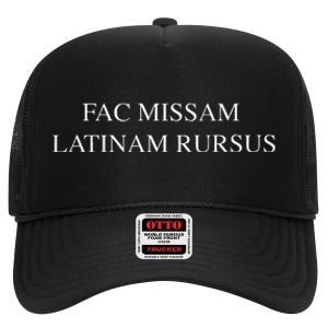 Fac Missam Latinam Rursus (Make The Mass Latin Again) High Crown Mesh Back Trucker Hat