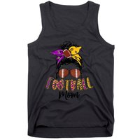 Football Mom Life Leopard Messy Bun Player Tank Top