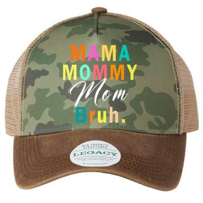 Funny Mom Life Mama Mommy Mom Bruh Gift Legacy Tie Dye Trucker Hat