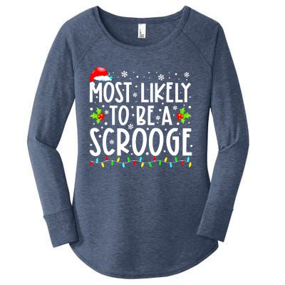 Funny Most Likely To Be A Scrooge Family Matching Christmas Gift Women's Perfect Tri Tunic Long Sleeve Shirt