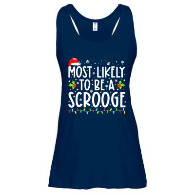 Funny Most Likely To Be A Scrooge Family Matching Christmas Gift Ladies Essential Flowy Tank