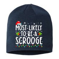 Funny Most Likely To Be A Scrooge Family Matching Christmas Gift Sustainable Beanie