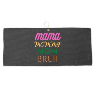 Funny Mom Life Mother's Day Quotes Mama Mommy Mom Bruh Great Gift Large Microfiber Waffle Golf Towel