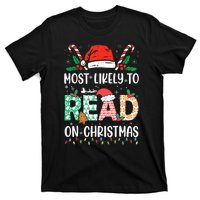 Funny Most Likely To Read Books On Christmas Funny Christmas T-Shirt