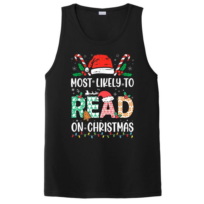 Funny Most Likely To Read Books On Christmas Funny Christmas PosiCharge Competitor Tank