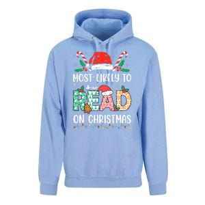 Funny Most Likely To Read Books On Christmas Funny Christmas Unisex Surf Hoodie