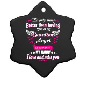 For Mem Loss Daddy Loving Memorial My Daddy In Heaven Cool Gift Ceramic Star Ornament