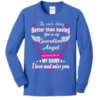 For Mem Loss Daddy Loving Memorial My Daddy In Heaven Cool Gift Kids Long Sleeve Shirt