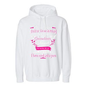 For Mem Loss Daddy Loving Memorial My Daddy In Heaven Cool Gift Garment-Dyed Fleece Hoodie