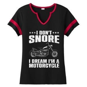 Funny Motorcycle Lover Graphic Women Men Motorbike Rider Ladies Halftime Notch Neck Tee