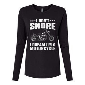 Funny Motorcycle Lover Graphic Women Men Motorbike Rider Womens Cotton Relaxed Long Sleeve T-Shirt