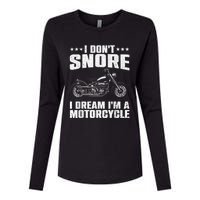 Funny Motorcycle Lover Graphic Women Men Motorbike Rider Womens Cotton Relaxed Long Sleeve T-Shirt