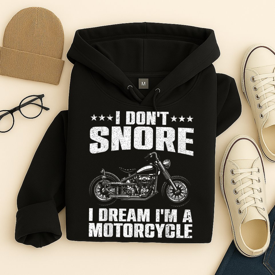 Funny Motorcycle Lover Graphic Women Men Motorbike Rider Hoodie