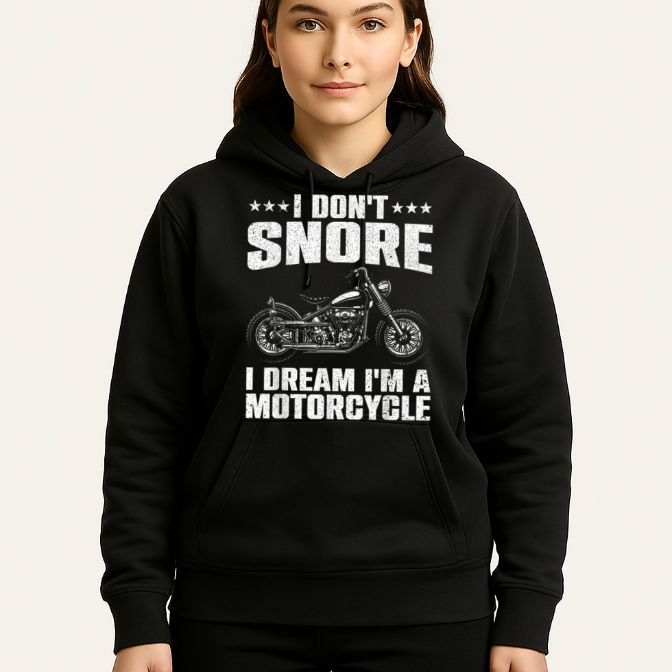 Funny Motorcycle Lover Graphic Women Men Motorbike Rider Hoodie