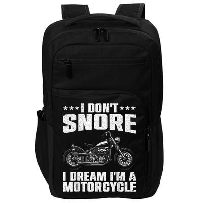 Funny Motorcycle Lover Graphic Women Men Motorbike Rider Impact Tech Backpack