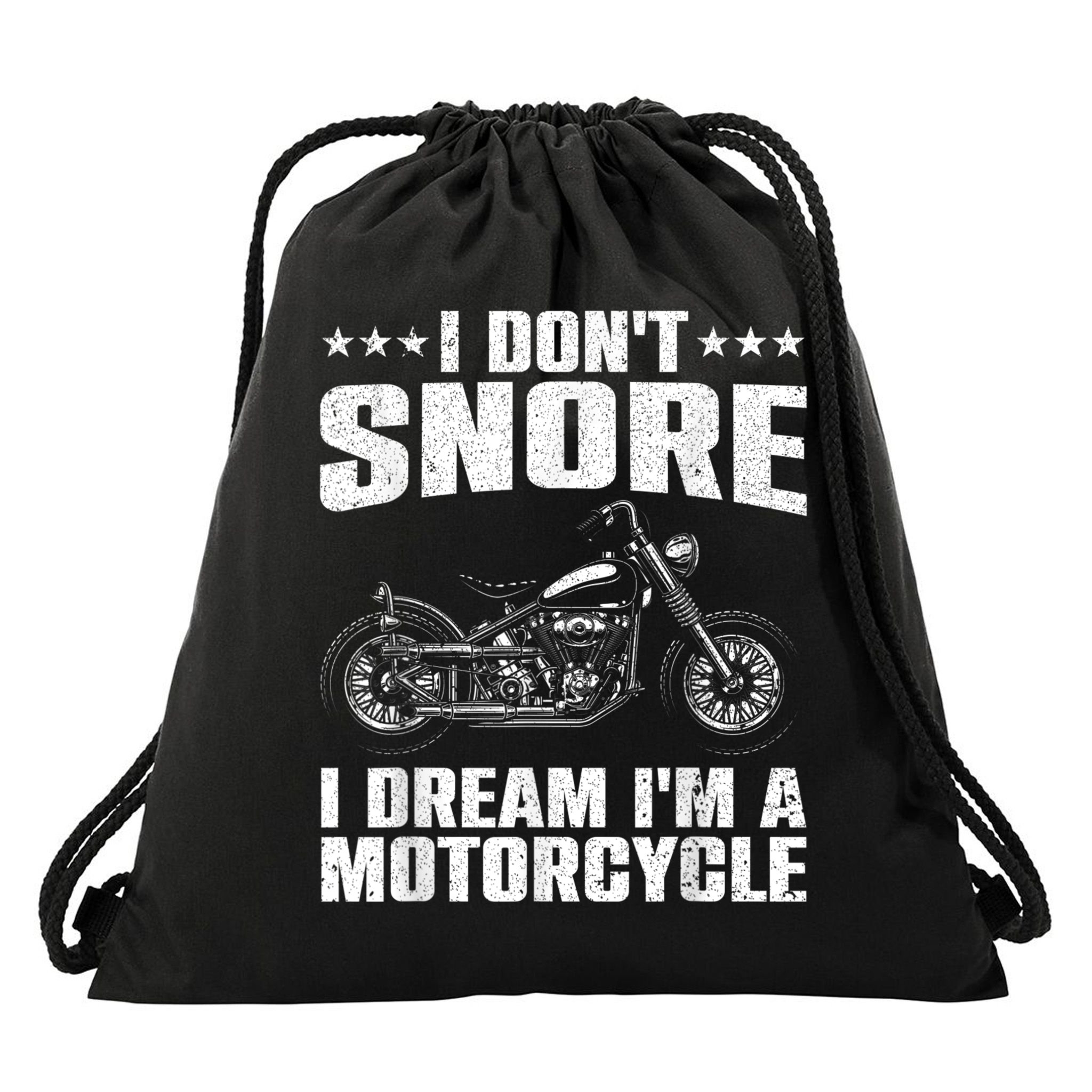 Funny Motorcycle Lover Graphic Women Men Motorbike Rider Drawstring Bag