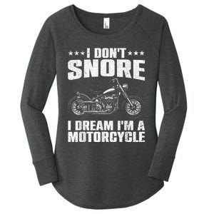 Funny Motorcycle Lover Graphic Women Men Motorbike Rider Women's Perfect Tri Tunic Long Sleeve Shirt