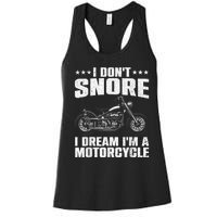 Funny Motorcycle Lover Graphic Women Men Motorbike Rider Women's Racerback Tank