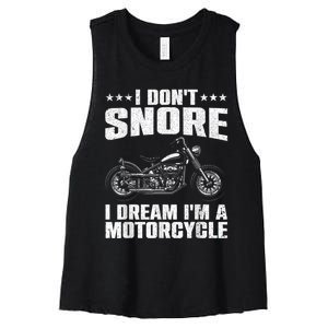 Funny Motorcycle Lover Graphic Women Men Motorbike Rider Women's Racerback Cropped Tank