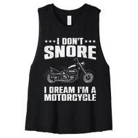 Funny Motorcycle Lover Graphic Women Men Motorbike Rider Women's Racerback Cropped Tank