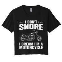 Funny Motorcycle Lover Graphic Women Men Motorbike Rider Women's Crop Top Tee