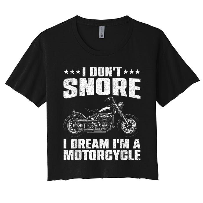 Funny Motorcycle Lover Graphic Women Men Motorbike Rider Women's Crop Top Tee