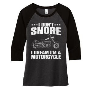 Funny Motorcycle Lover Graphic Women Men Motorbike Rider Women's Tri-Blend 3/4-Sleeve Raglan Shirt