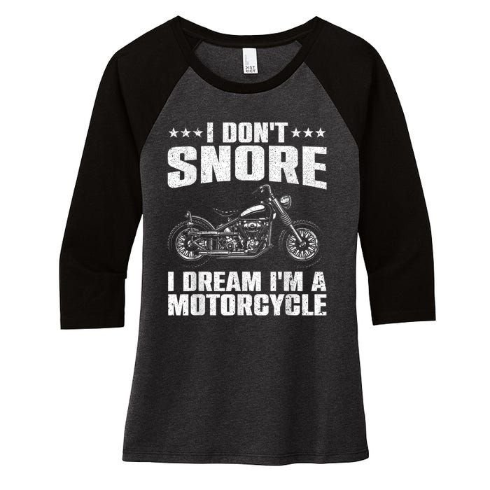 Funny Motorcycle Lover Graphic Women Men Motorbike Rider Women's Tri-Blend 3/4-Sleeve Raglan Shirt