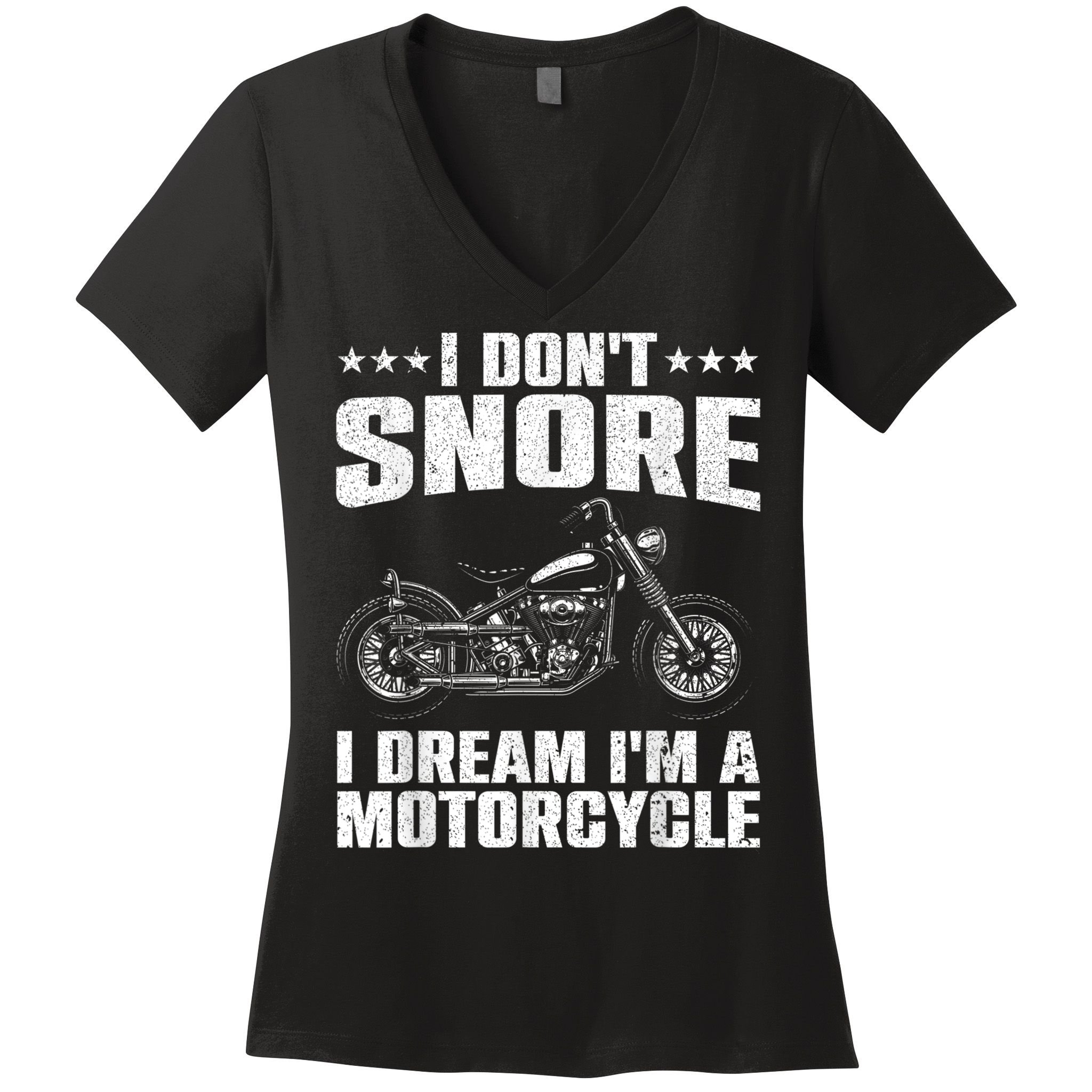 Funny Motorcycle Lover Graphic Women Men Motorbike Rider Women's V-Neck T-Shirt