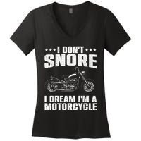 Funny Motorcycle Lover Graphic Women Men Motorbike Rider Women's V-Neck T-Shirt