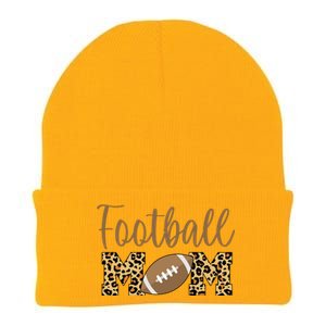 Football Mom Leopard Cute Logo Fan Knit Cap Winter Beanie