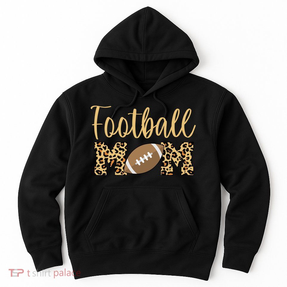 Football Mom Leopard Cute Logo Fan Hoodie