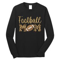 Football Mom Leopard Cute Logo Fan Long Sleeve Shirt