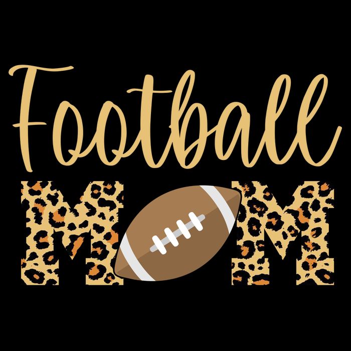 Football Mom Leopard Cute Logo Fan Apron