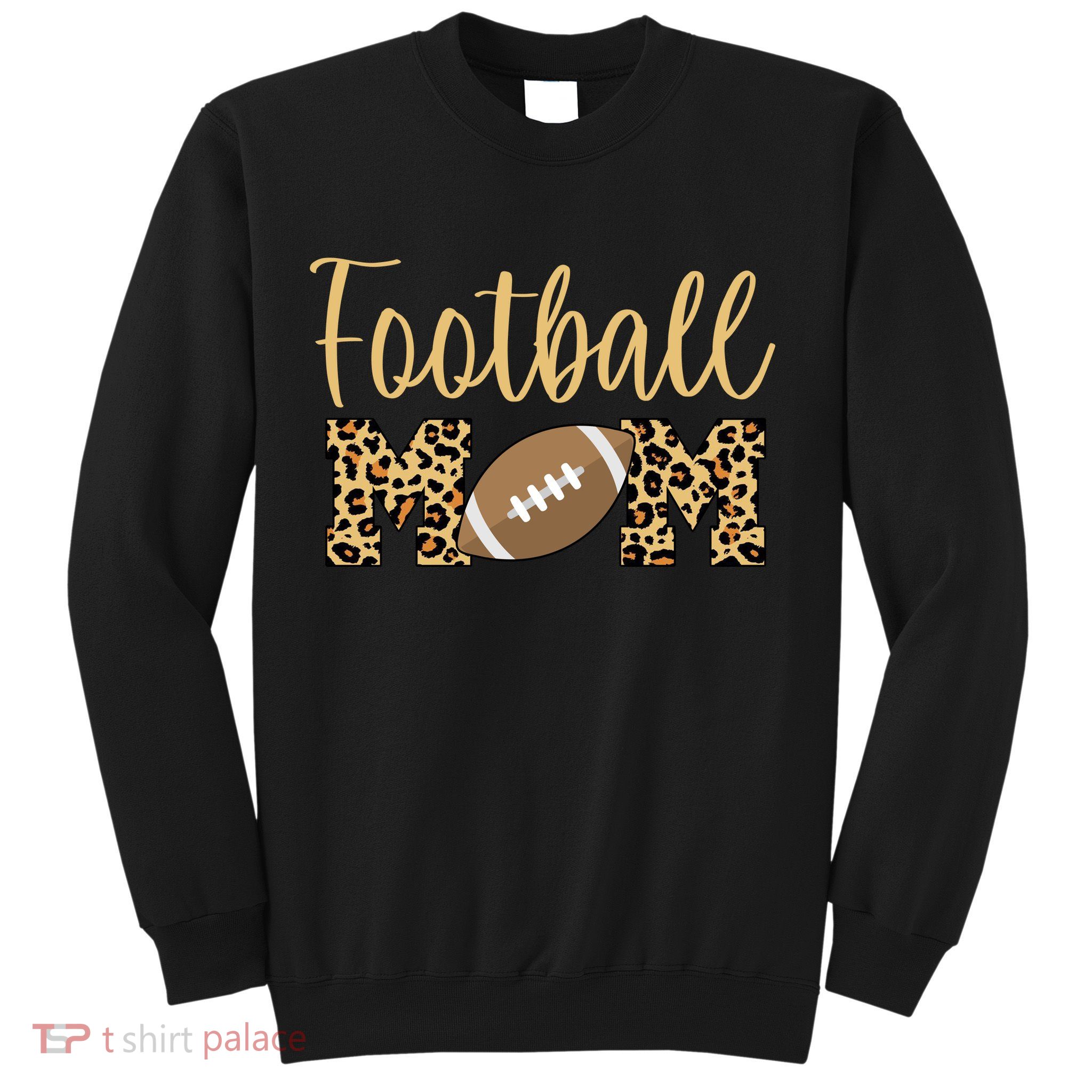 Football Mom Leopard Cute Logo Fan Sweatshirt