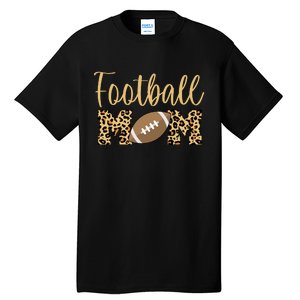 Football Mom Leopard Cute Logo Fan Tall T-Shirt