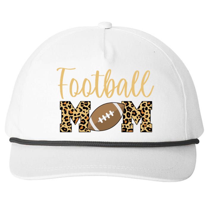 Football Mom Leopard Cute Logo Fan Snapback Five-Panel Rope Hat