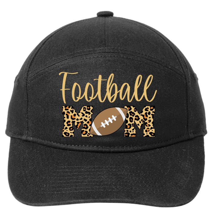 Football Mom Leopard Cute Logo Fan 7-Panel Snapback Hat