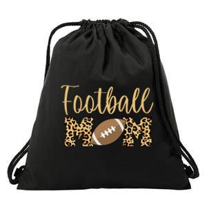 Football Mom Leopard Cute Logo Fan Drawstring Bag