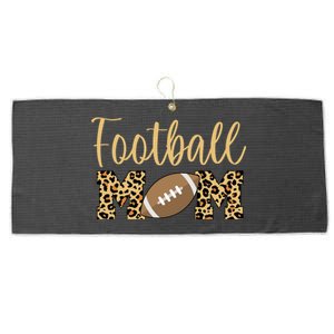 Football Mom Leopard Cute Logo Fan Large Microfiber Waffle Golf Towel