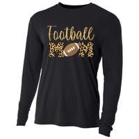 Football Mom Leopard Cute Logo Fan Cooling Performance Long Sleeve Crew